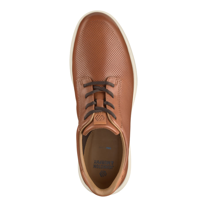 johnston & murphy ackerson perfed plain toe men's | tan