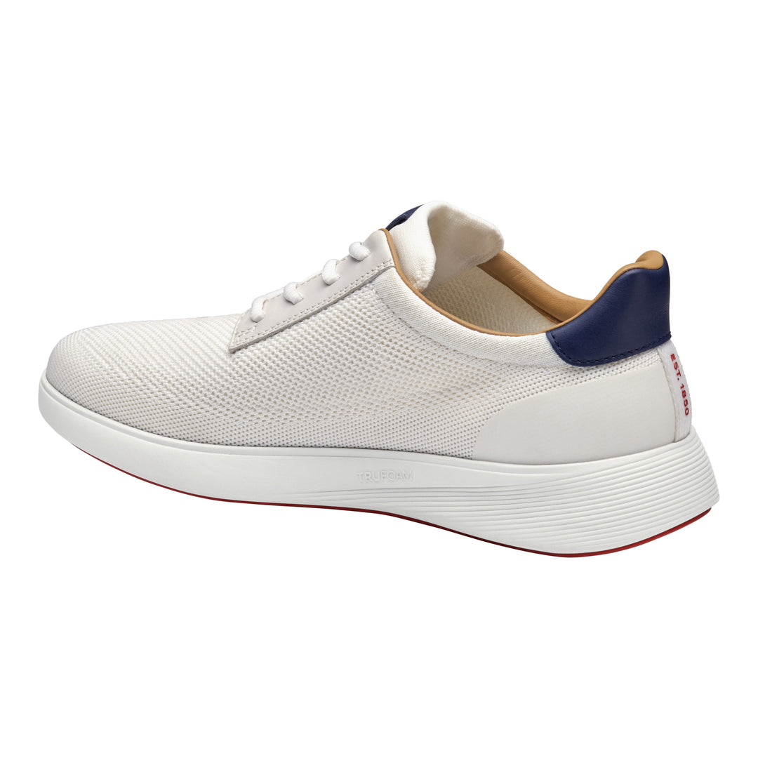 johnston & murphy ackerson knit plain toe men's | white