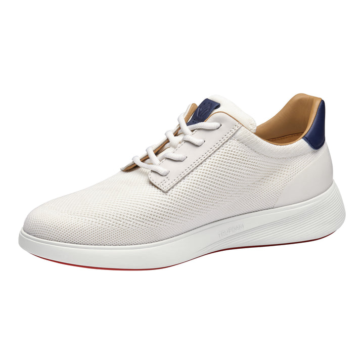 johnston & murphy ackerson knit plain toe men's | white