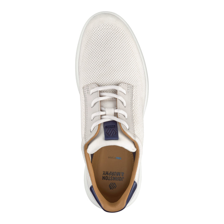johnston & murphy ackerson knit plain toe men's | white