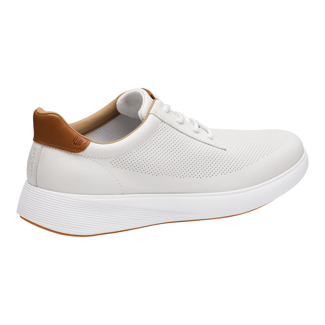 johnston & murphy ackerson perfed plain toe men's | white