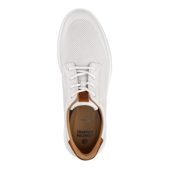 johnston & murphy ackerson perfed plain toe men's | white