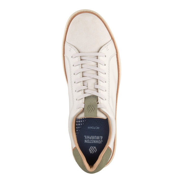 johnston murphy mguffey 2 lace to men's | white taupe