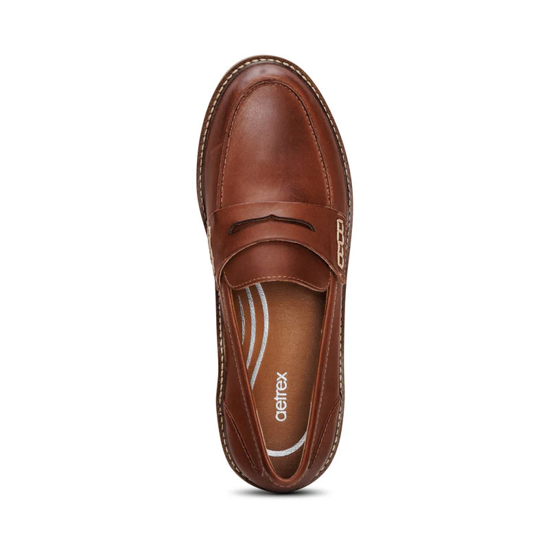aetrex collette arch support women's | cognac