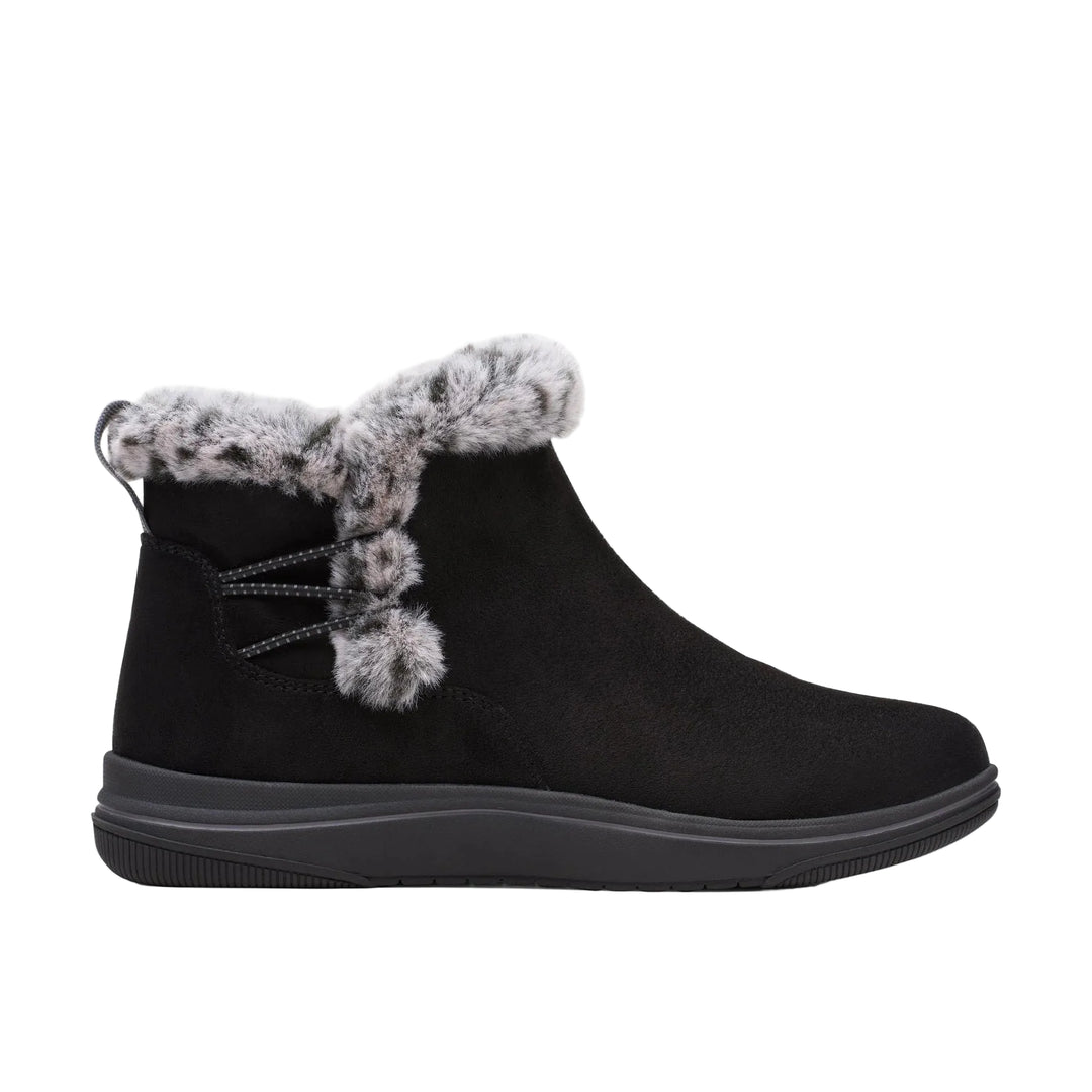 clarks breeze fur women's | black