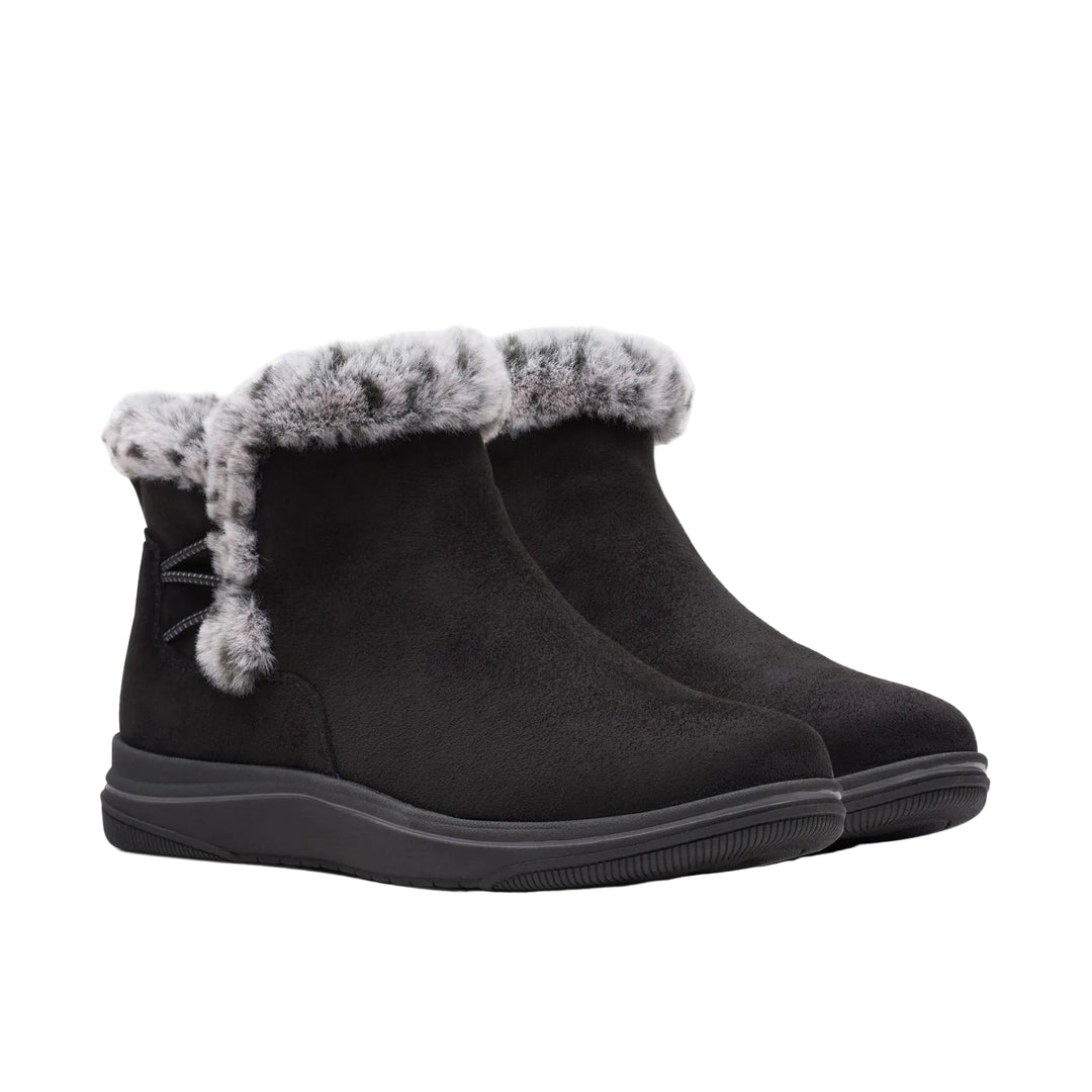 clarks breeze fur women's | black