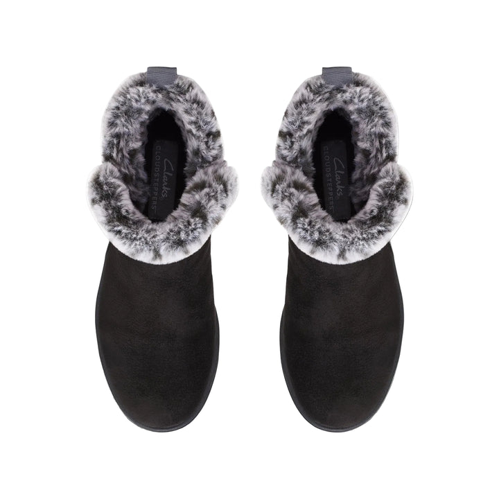 clarks breeze fur women's | black