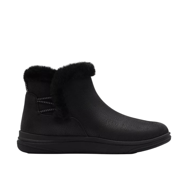 clarks breeze fur women's | blk combi