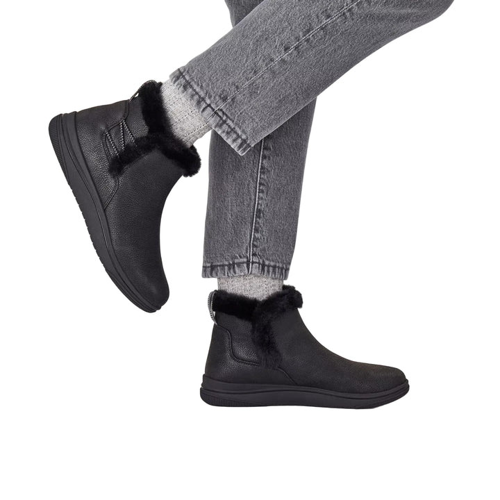 clarks breeze fur women's | blk combi