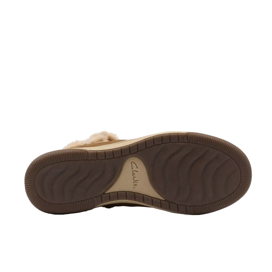 clarks breeze fur women's | dk tan combi
