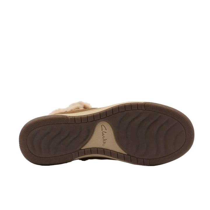clarks breeze fur women's | dk tan combi