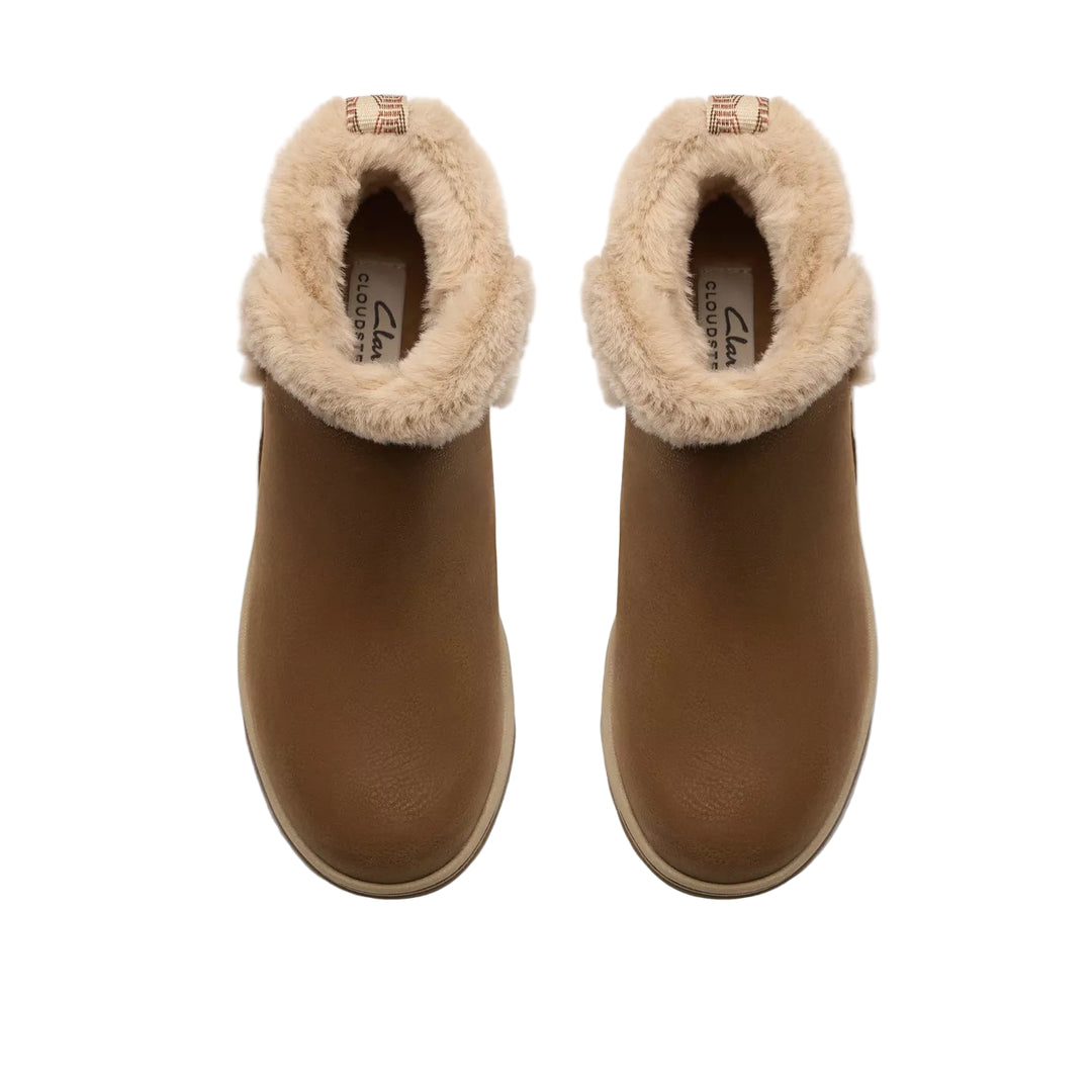 clarks breeze fur women's | dk tan combi