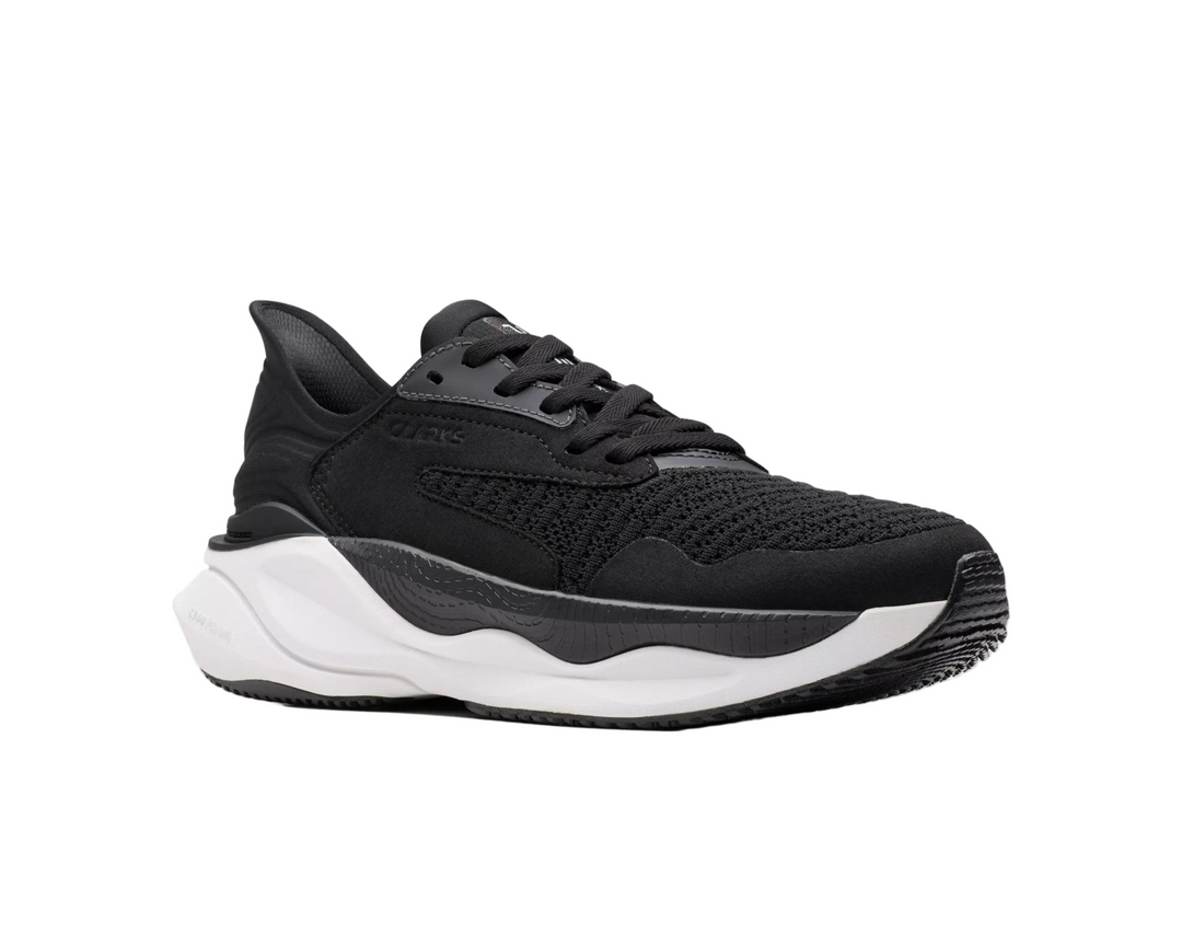 clarks pace women's | blk/wht