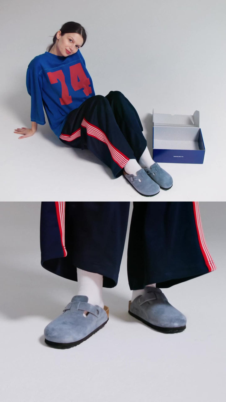 birkenstock boston | stone blue