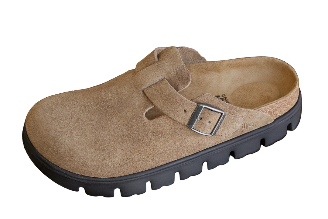 birkenstock boston chunky women's | gray taupe