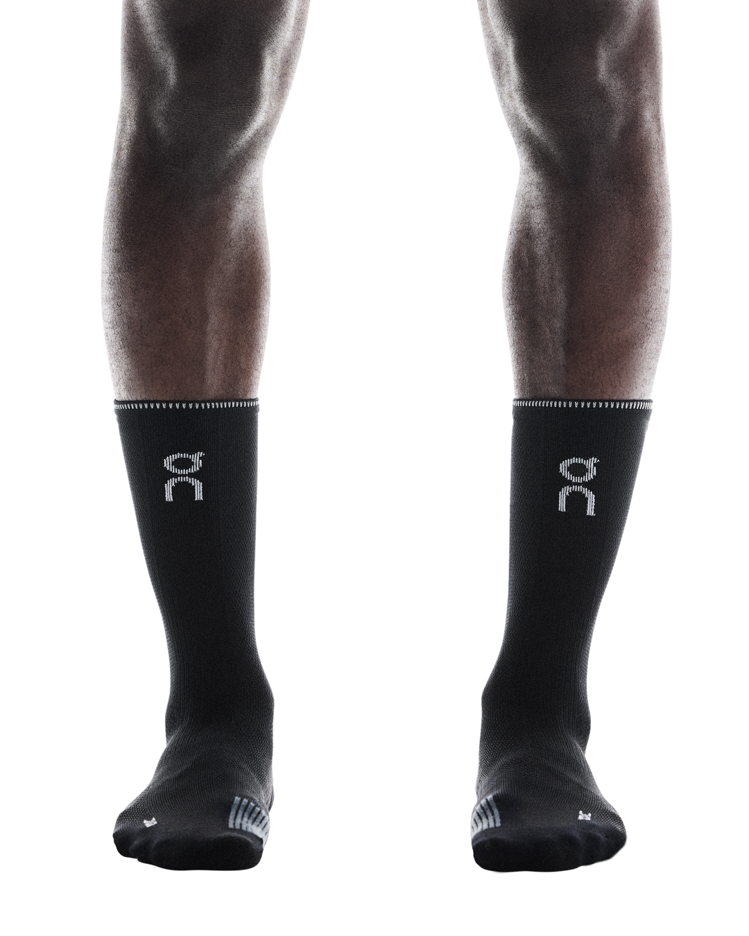 on performance run sock high | black eclipse