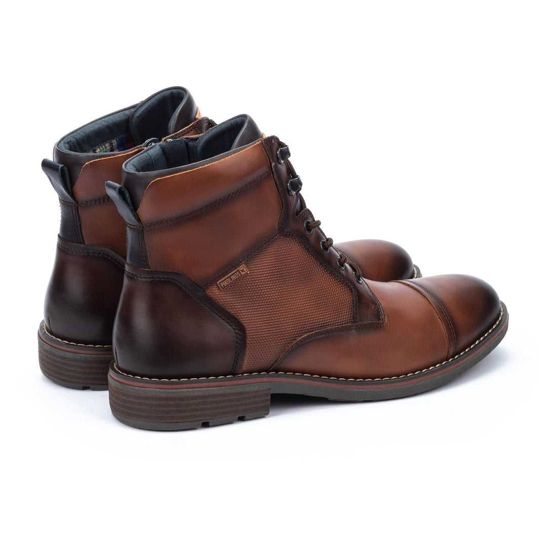 pikolinos york side zip laceup boot men's | cuero