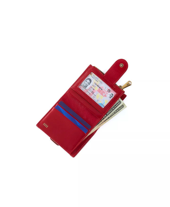 hobo dunn mini wallet women's | true red