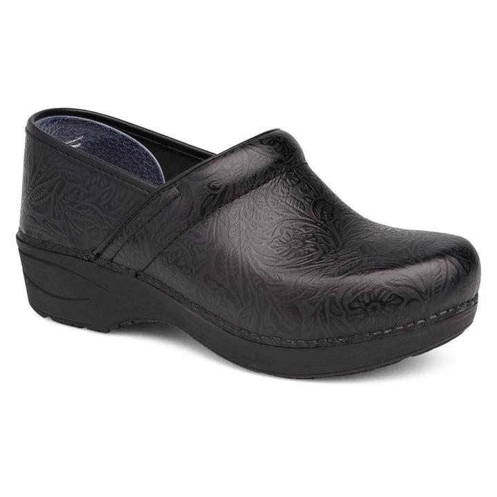 dansko xp 2.0 wide women's | black tooled floral