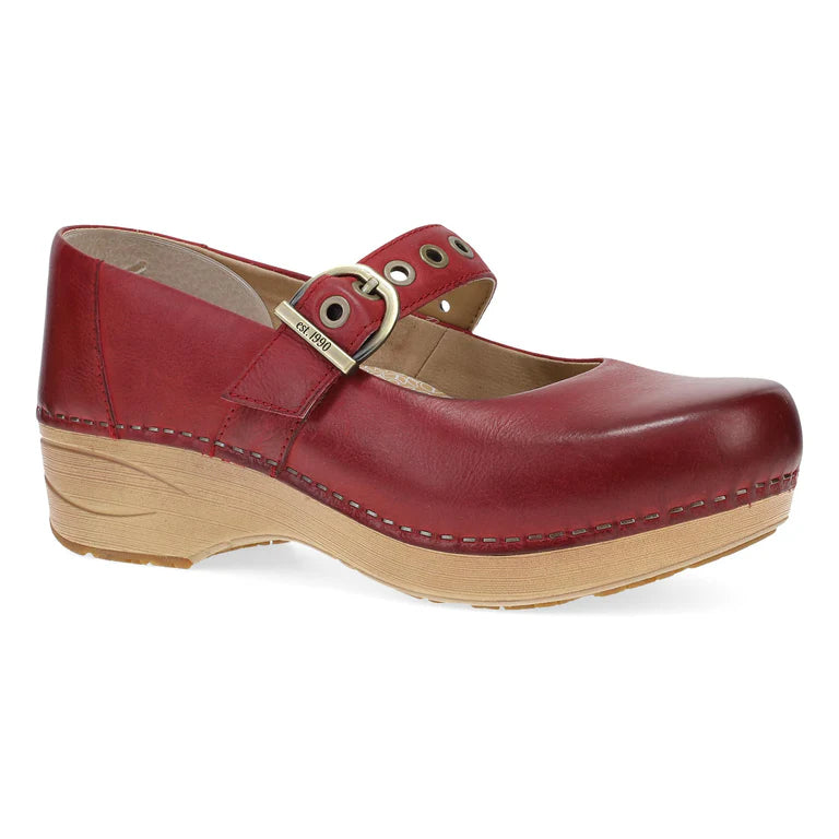 dansko xp 2.0 mary jane clog women's | red