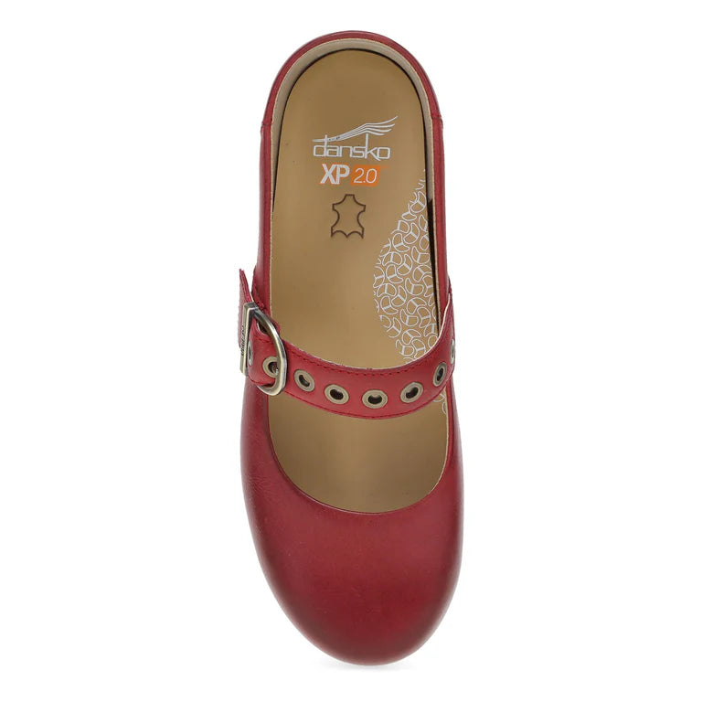 dansko xp 2.0 mary jane clog women's | red