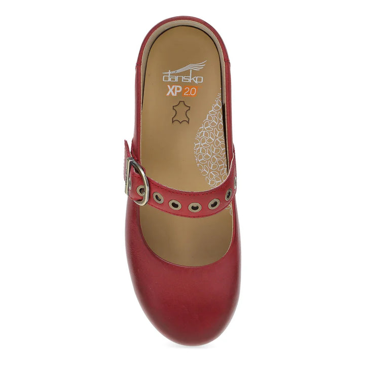dansko xp 2.0 mary jane clog women's | red
