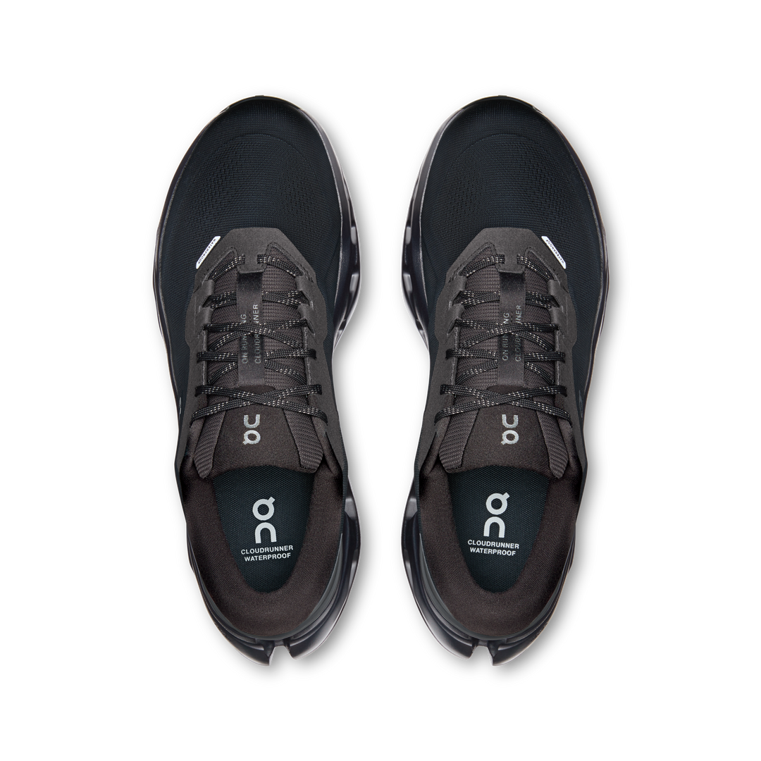 on cloudrunner 3 waterproof men's | black black