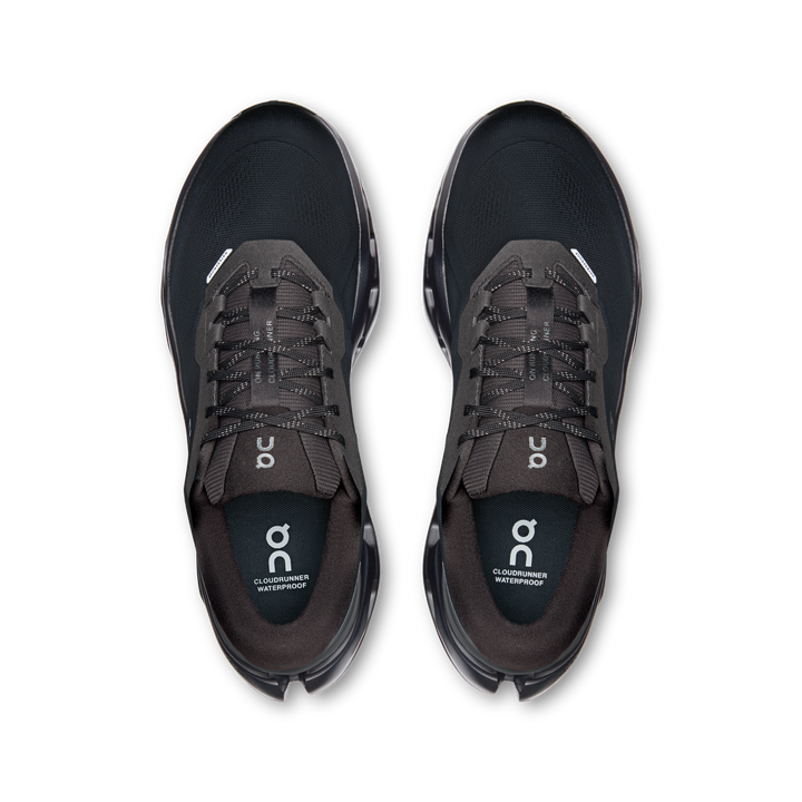 on cloudrunner 3 waterproof men's | black black
