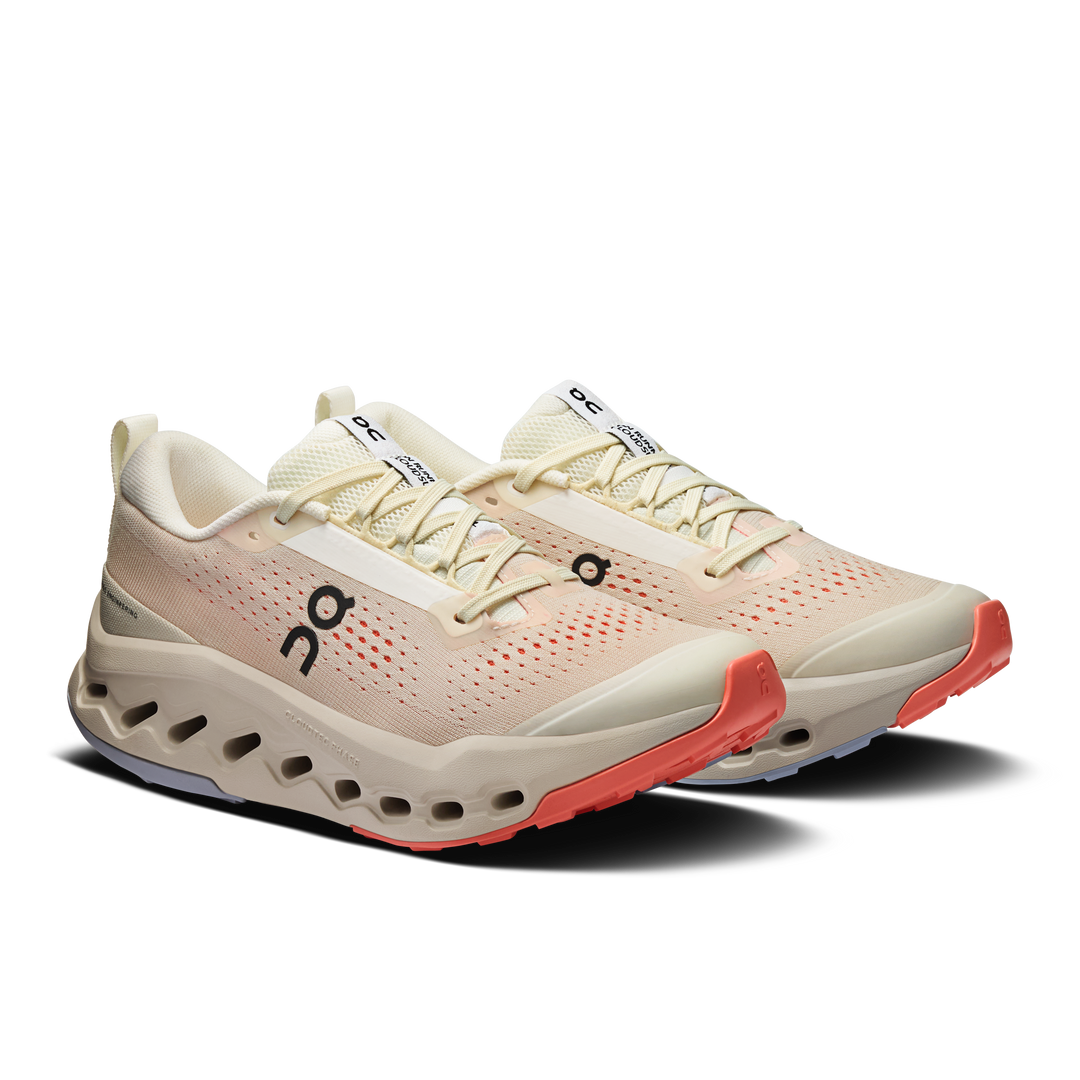 on cloudsurfer trail 2 women's | ivory / salmon