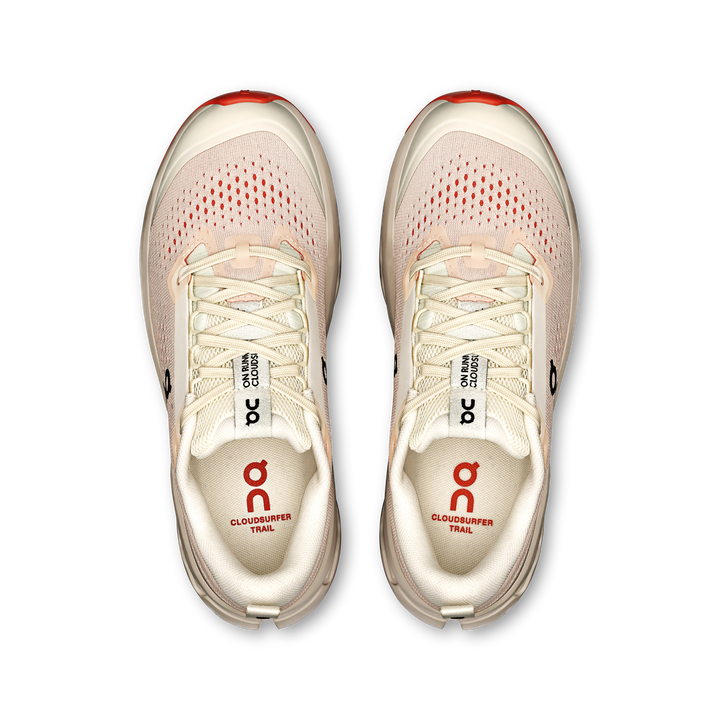 on cloudsurfer trail 2 women's | ivory / salmon