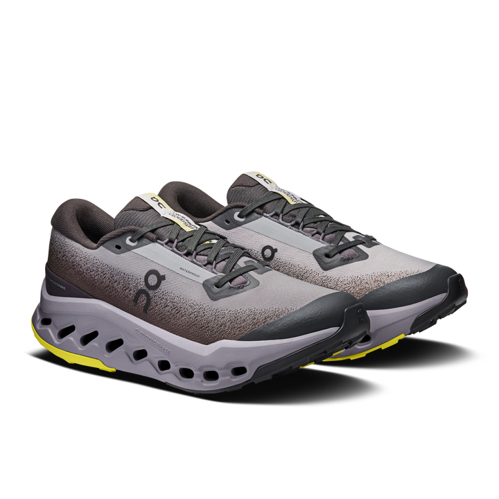 on cloudsurfer trail 2 waterproof women's | black / lilac