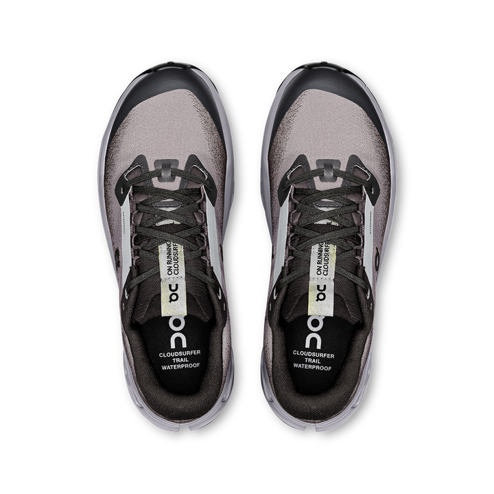 on cloudsurfer trail 2 waterproof women's | black / lilac