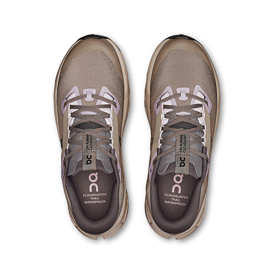 on cloudsurfer trail 2 waterproof women's | cinder / desert