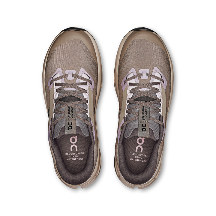 on cloudsurfer trail 2 waterproof women's | cinder / desert