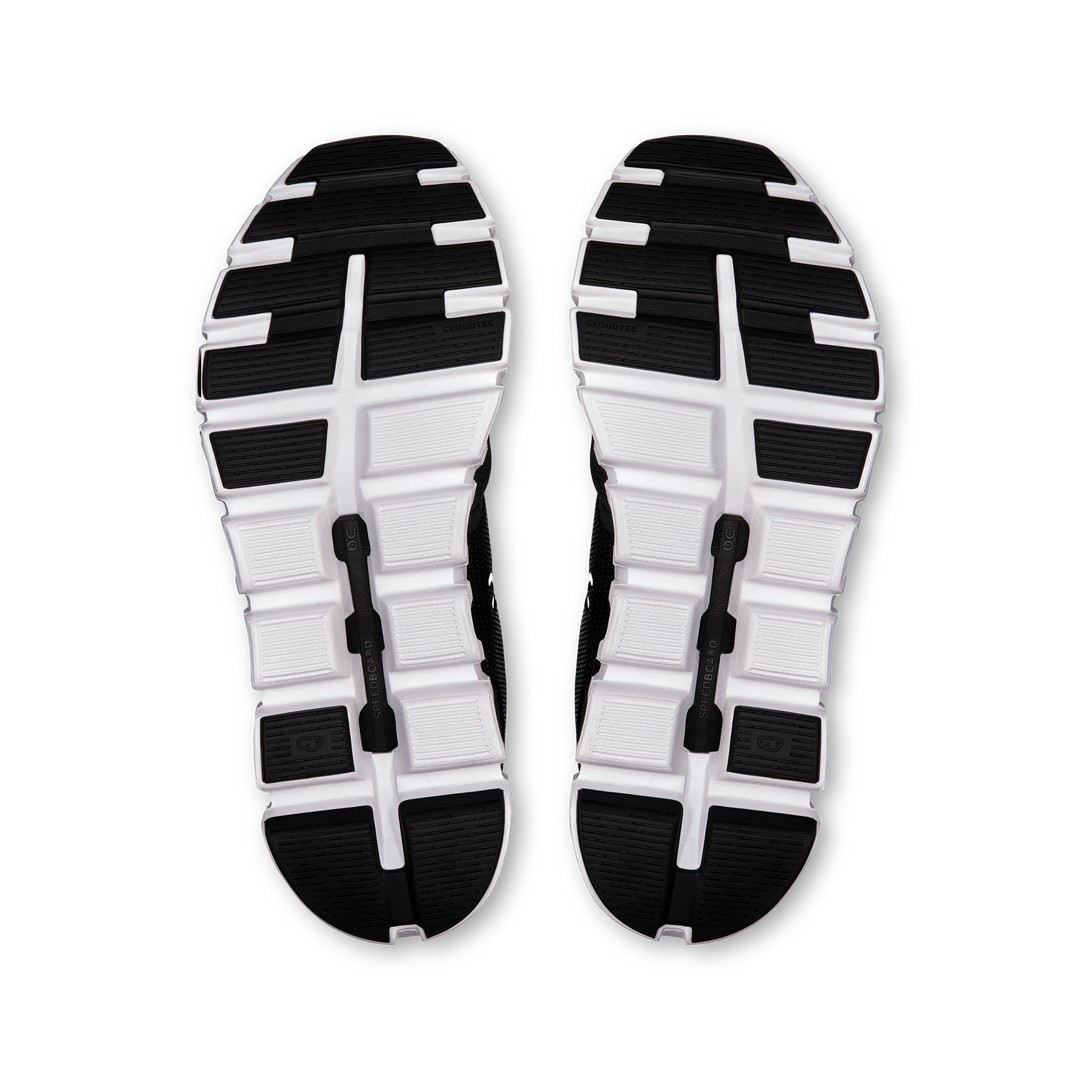 on cloud 6 wide women's | black white