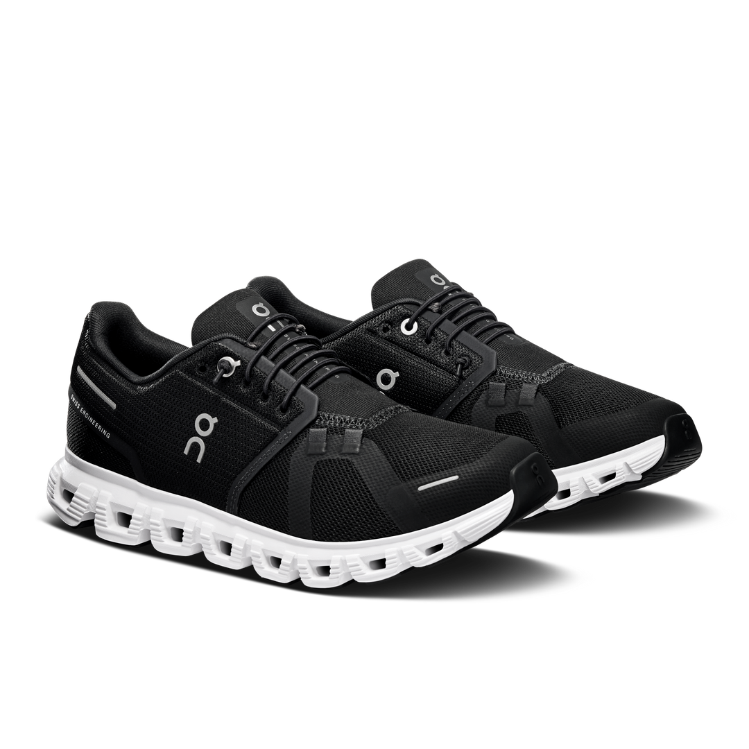on cloud 6 wide women's | black white