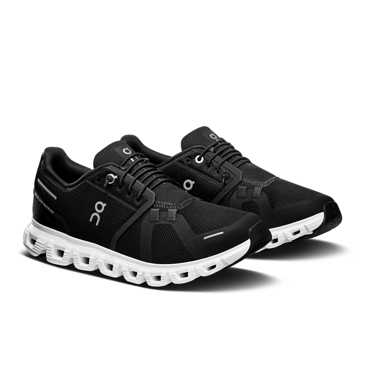 on cloud 6 wide women's | black white