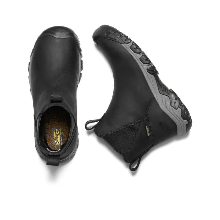 keen greta waterproof chelsea women's | black/steel grey