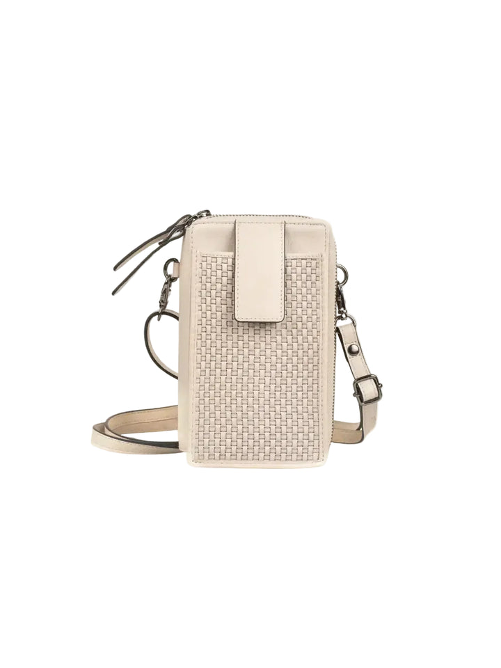 milo ella leather phone bag | ivory