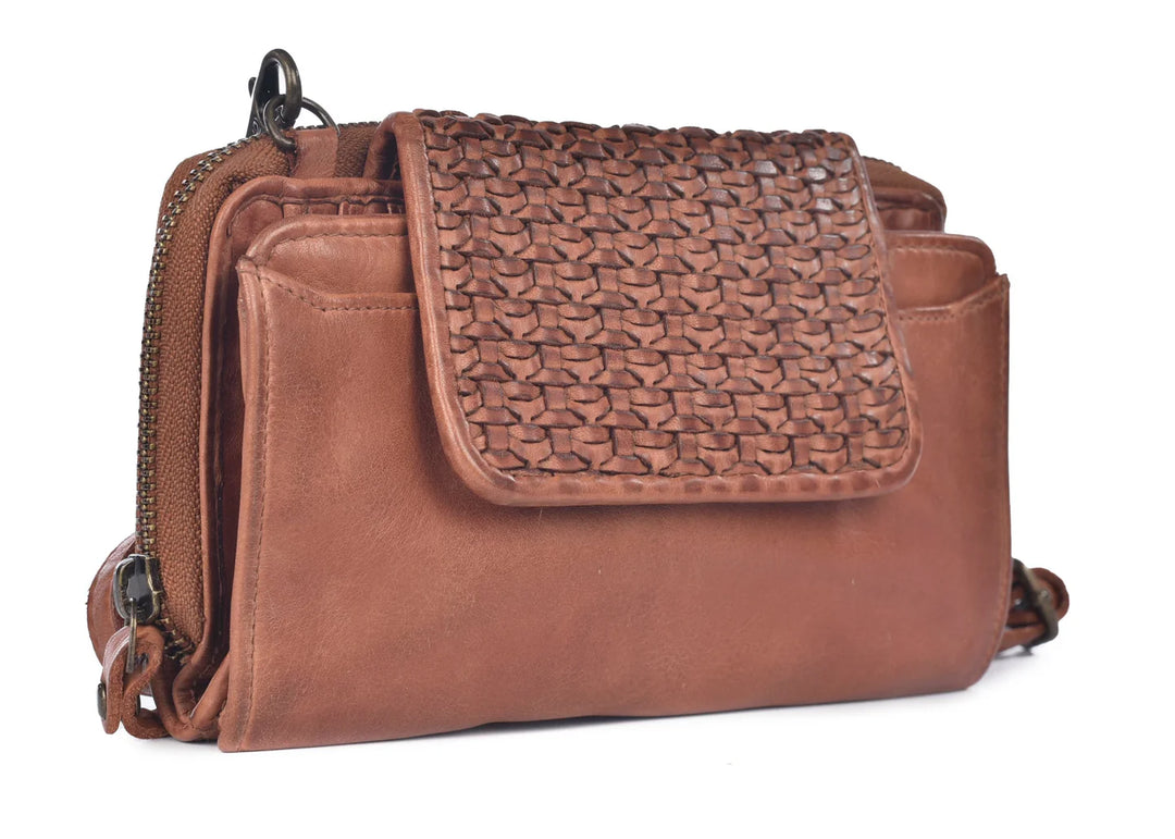 milo lusso crossbody bag women's | cognac