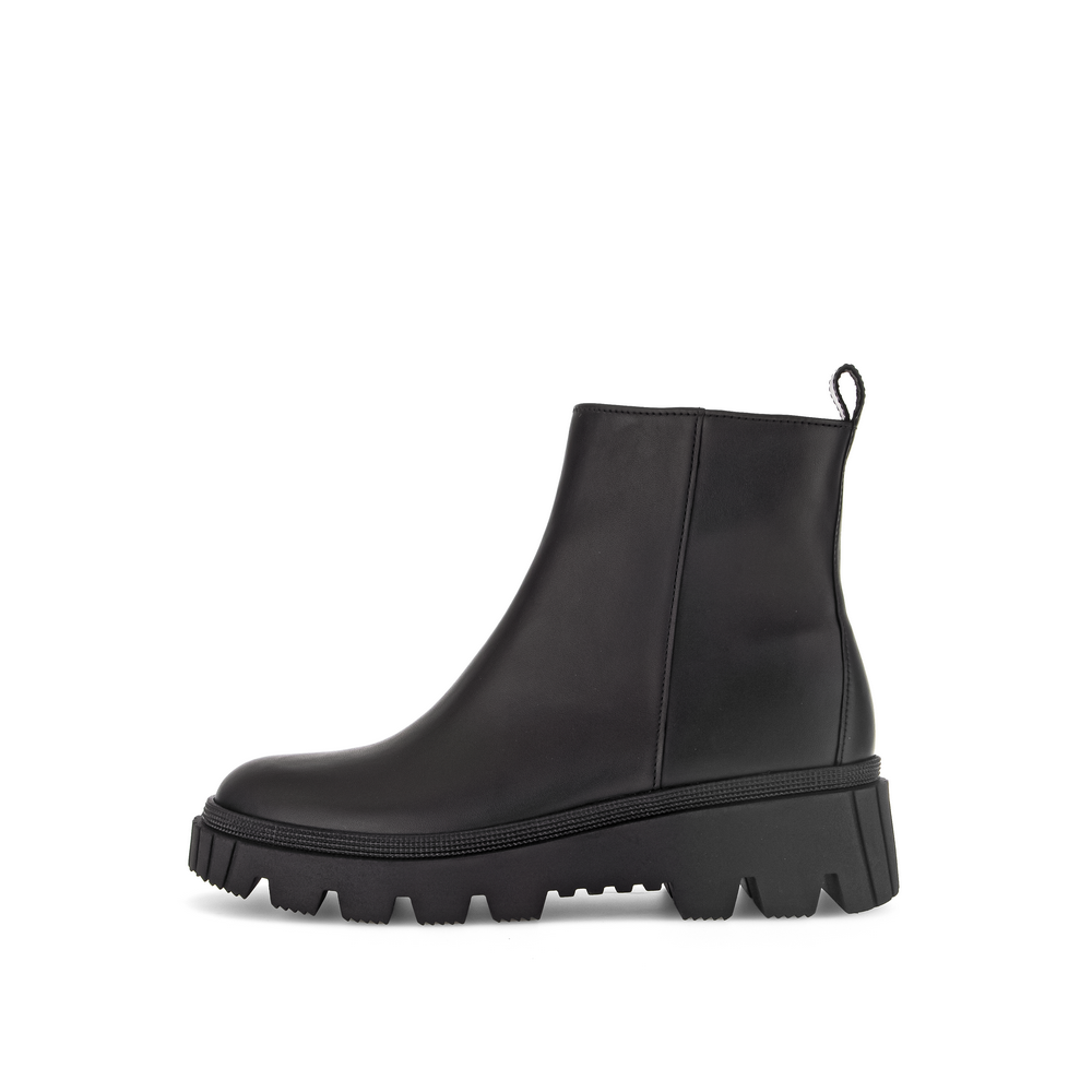 gabor side zip low wedge women's | black