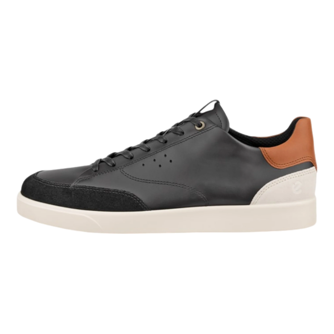 ecco street lite men's | black/black/cognac/limestone