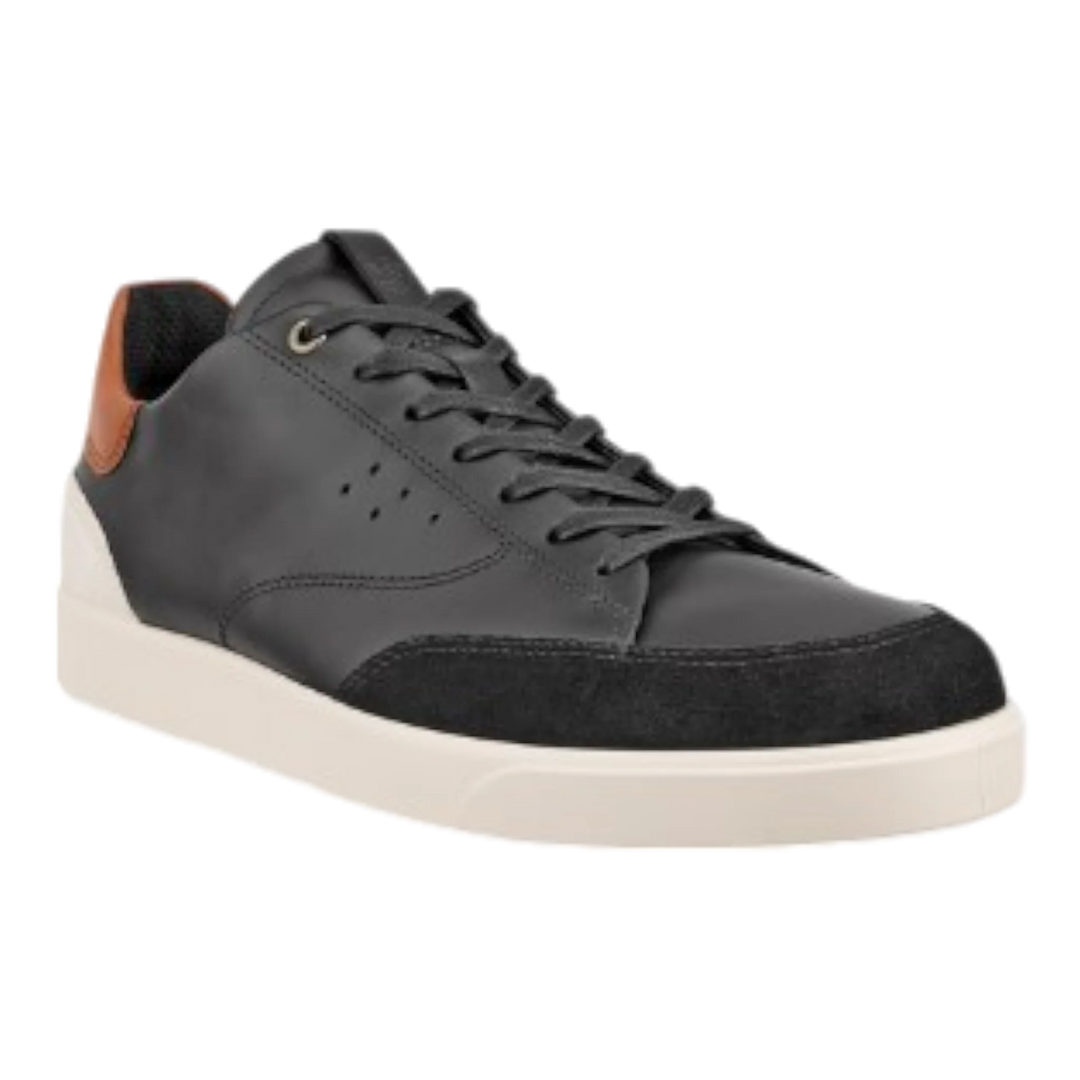 ecco street lite men's | black/black/cognac/limestone