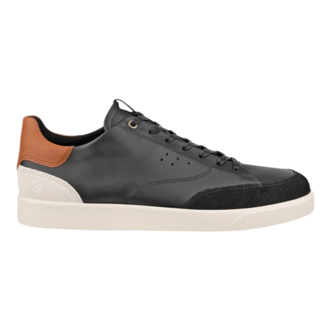 ecco street lite men's | black/black/cognac/limestone