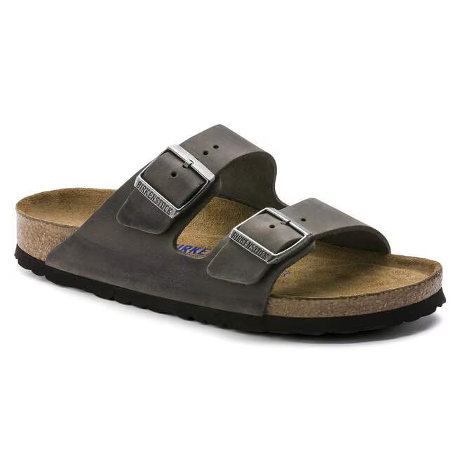 birkenstock arizona soft footbed | iron oil