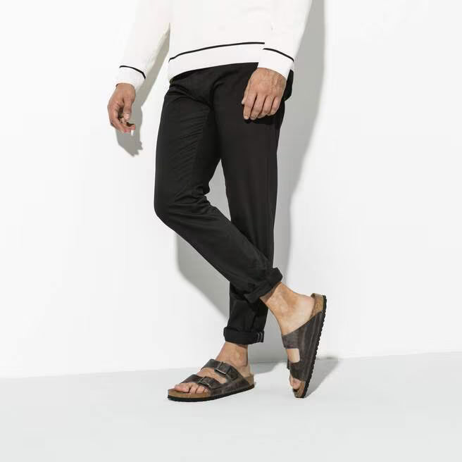 birkenstock arizona soft footbed | iron oil