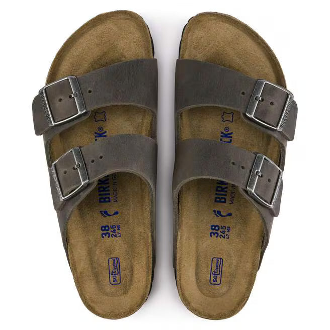 birkenstock arizona soft footbed | iron oil