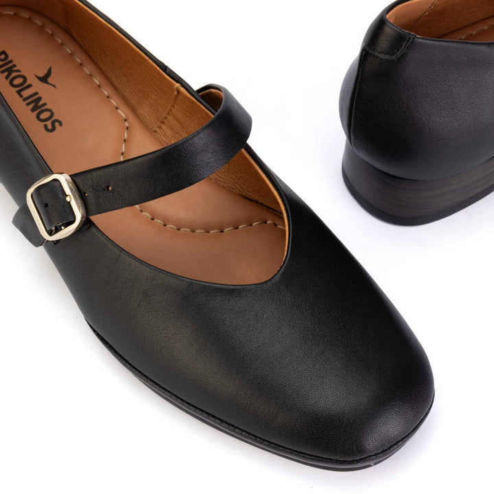 pikolinos ubeda mary jane heeled ballet women's | black