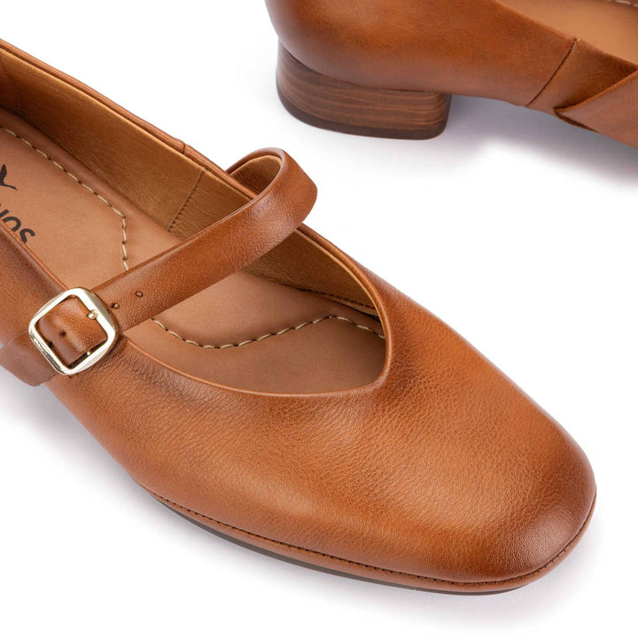 pikolinos ubeda mary jane heeled ballet women's | brandy