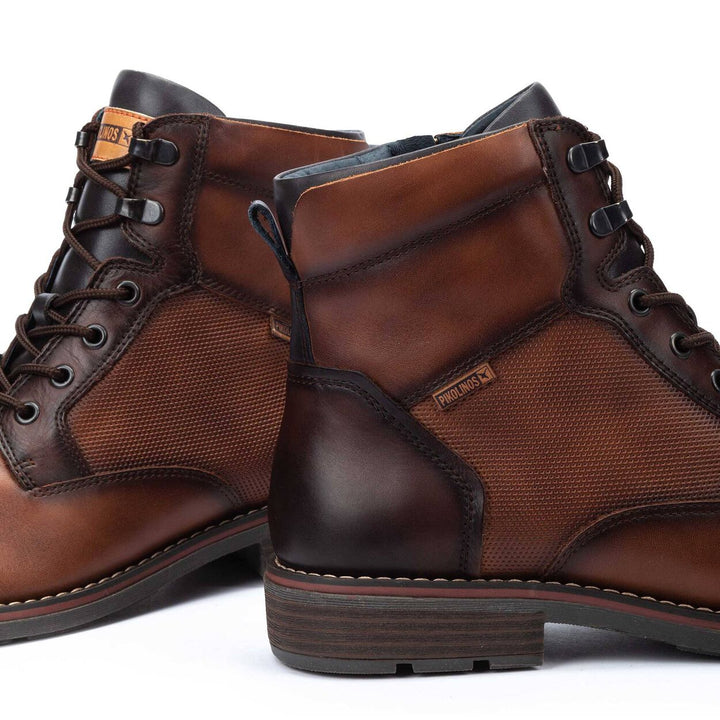 pikolinos york side zip laceup boot men's | cuero